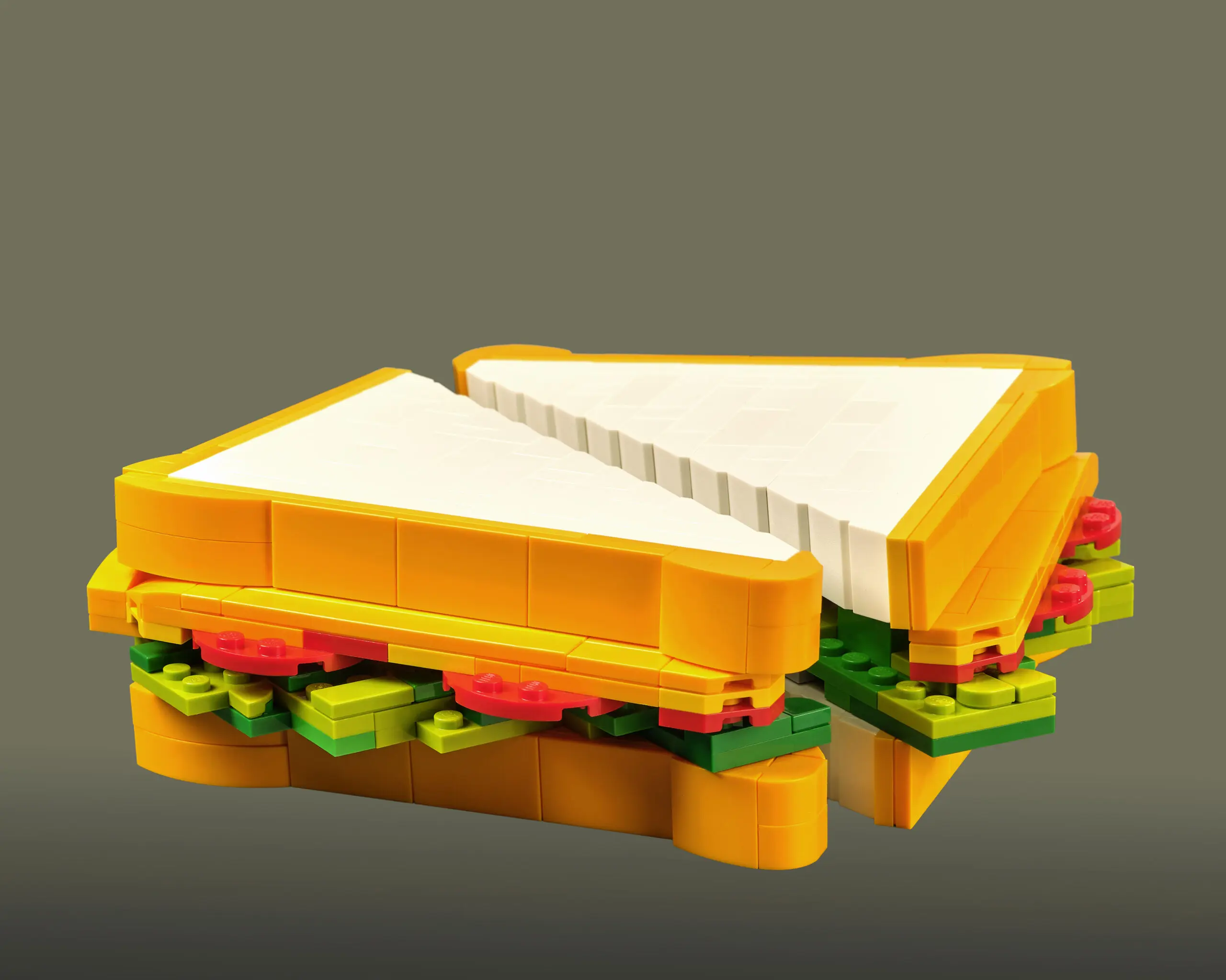 Panino stilizzato costruito con mattoncini Lego